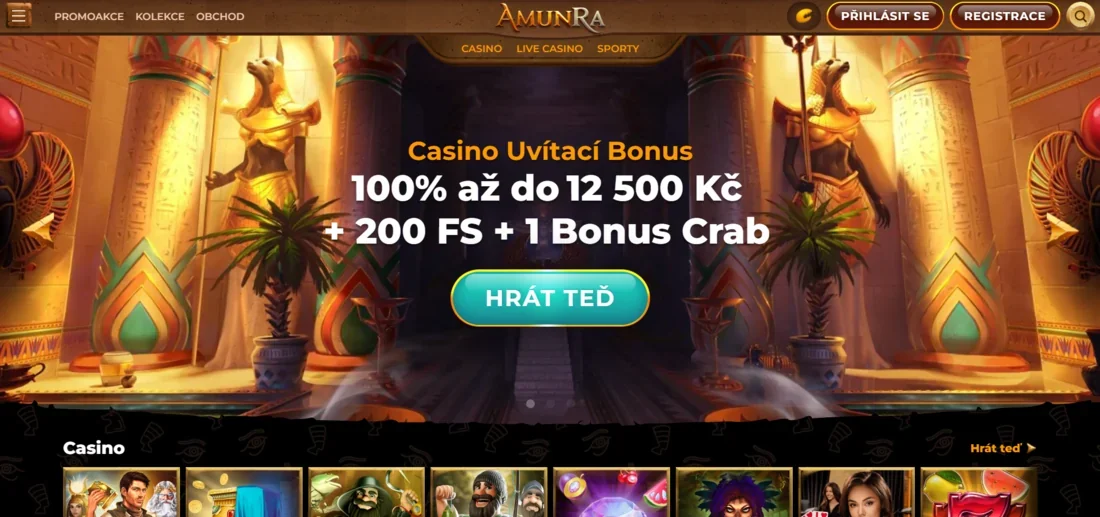 Jak provést vklad nebo výběr peněz v kasinu Amun Ra Vklad a výběr peněz z Amun Ra