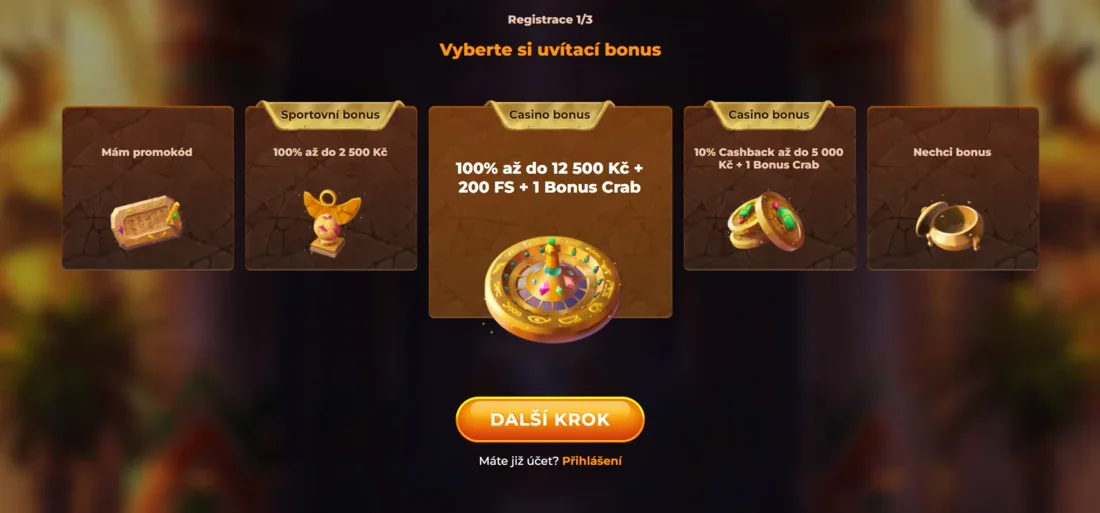 Registrační bonus v kasinu Amun Ra